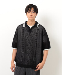 Purple&Yellow | シアーポロニット(ニット/セーター)