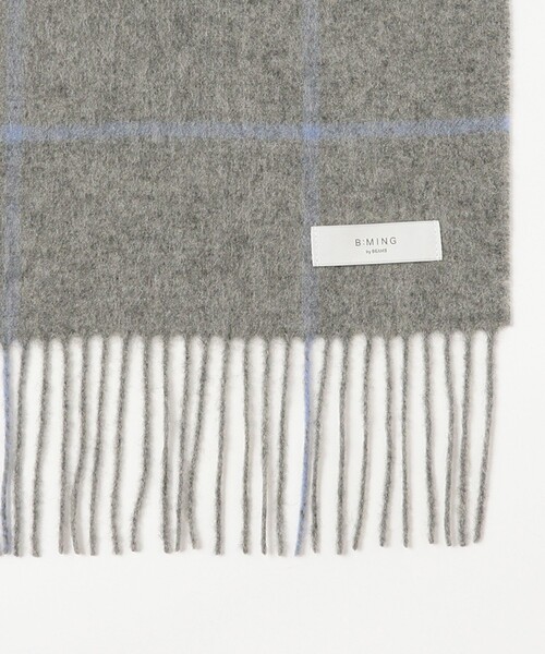 B:MING by BEAMS（ビーミングバイビームス）の「ウィンドウペン チェック マフラー（ユニセックス）（マフラー・メンズ・ブラック/ベージュ/グレー・ONE SIZE）」の10枚目の写真