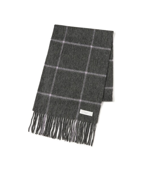 B:MING by BEAMS（ビーミングバイビームス）の「ウィンドウペン チェック マフラー（ユニセックス）（マフラー・メンズ・ブラック/ベージュ/グレー・ONE SIZE）」の11枚目の写真