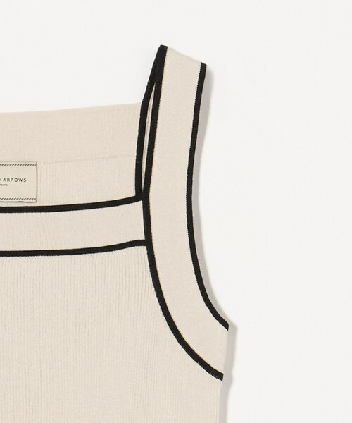 UNITED ARROWS（ユナイテッドアローズ）の「リブスクエアネック パイピングキャミソール - ウォッシャブル -（キャミソール・レディース・ネイビー/ベージュ・FREE）」の13枚目の写真