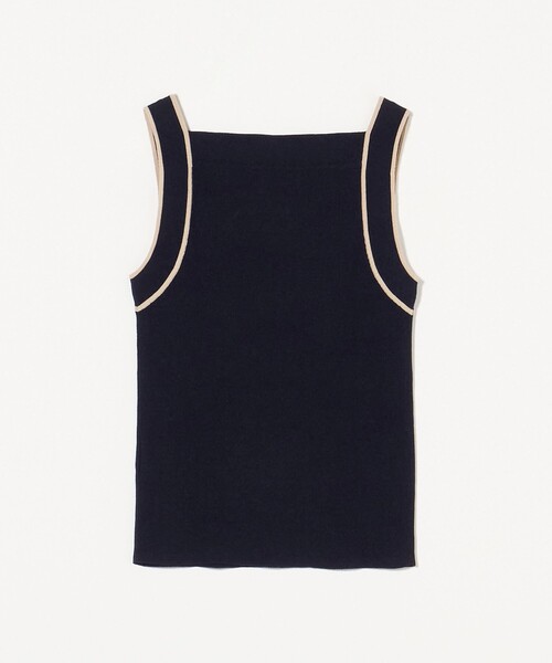 UNITED ARROWS（ユナイテッドアローズ）の「リブスクエアネック パイピングキャミソール - ウォッシャブル -（キャミソール・レディース・ネイビー/ベージュ・FREE）」の16枚目の写真