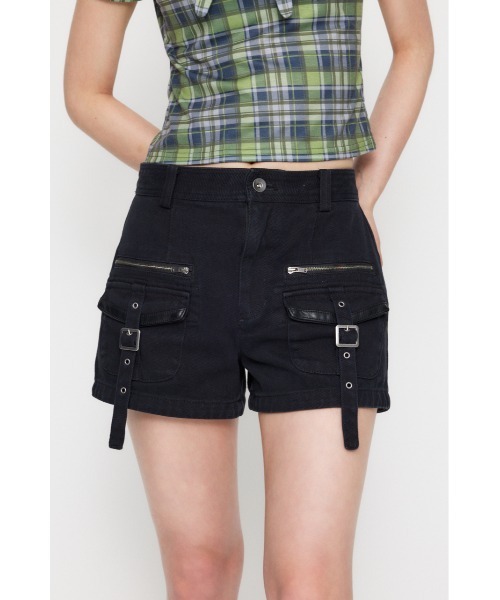 LAGUA GEM（ラグアジェム）の「MILITARY POCKET COMPACT ショートパンツ（その他パンツ・レディース・ブラック/ブラウン/チャコールグレー・X-SMALL/SMALL/MEDIUM）」の5枚目の写真