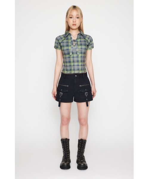 LAGUA GEM（ラグアジェム）の「MILITARY POCKET COMPACT ショートパンツ（その他パンツ・レディース・ブラック/ブラウン/チャコールグレー・X-SMALL/SMALL/MEDIUM）」の7枚目の写真