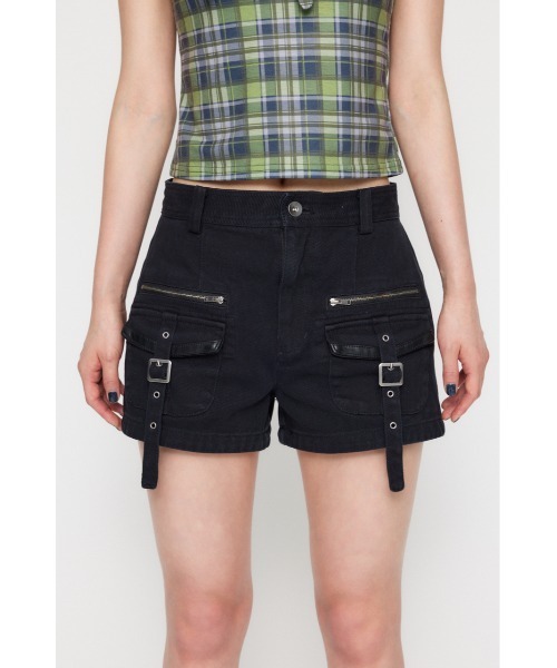 LAGUA GEM（ラグアジェム）の「MILITARY POCKET COMPACT ショートパンツ（その他パンツ・レディース・ブラック/ブラウン/チャコールグレー・X-SMALL/SMALL/MEDIUM）」の4枚目の写真