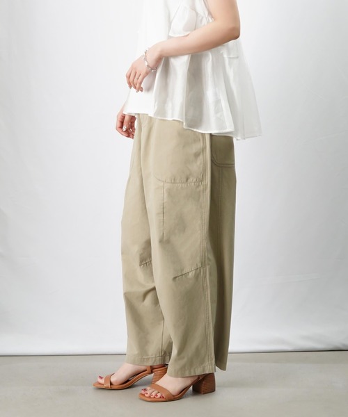 LUCA/LADY LUCK LUCA（ルカ/レディラックルカ）の「LC/LLL ツイルオウヴァムパンツ（その他パンツ・レディース・ブラック/カーキ/ベージュ・FREE）」の4枚目の写真