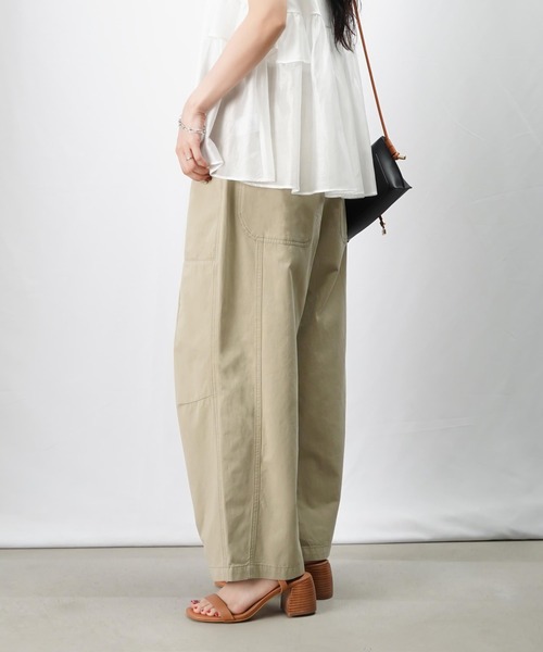 LUCA/LADY LUCK LUCA（ルカ/レディラックルカ）の「LC/LLL ツイルオウヴァムパンツ（その他パンツ・レディース・ブラック/カーキ/ベージュ・FREE）」の6枚目の写真