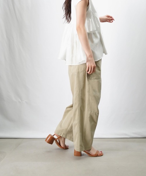 LUCA/LADY LUCK LUCA（ルカ/レディラックルカ）の「LC/LLL ツイルオウヴァムパンツ（その他パンツ・レディース・ブラック/カーキ/ベージュ・FREE）」の9枚目の写真