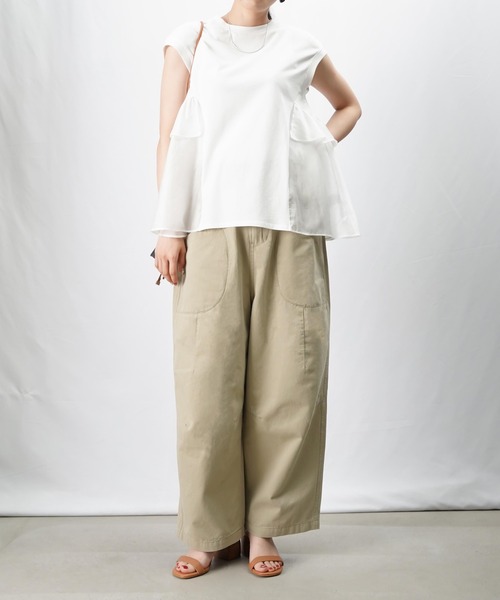 LUCA/LADY LUCK LUCA（ルカ/レディラックルカ）の「LC/LLL ツイルオウヴァムパンツ（その他パンツ・レディース・ブラック/カーキ/ベージュ・FREE）」の5枚目の写真