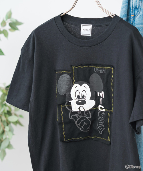 WEB限定追加》WIFFLE / ウィッフル パッチワークMICKY Tee（T