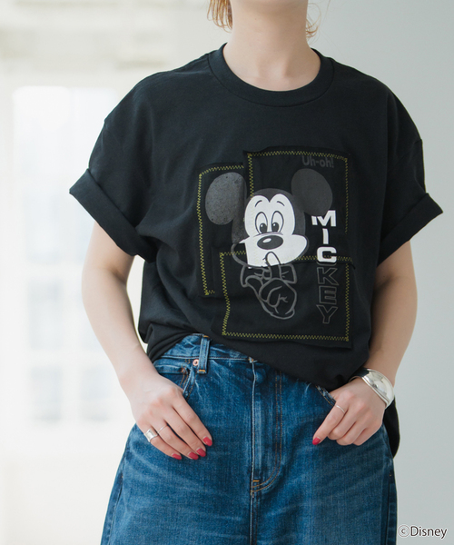 WEB限定追加》WIFFLE / ウィッフル パッチワークMICKY Tee（T