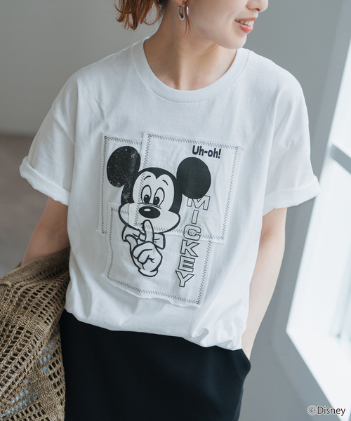 【☆ＳＴＮ－Ａ☆】ウィッフル MICKY パッチワーク Tシャツ WIFFLE / ウィッフル】 別注 MickeyパッチワークTee | スピック