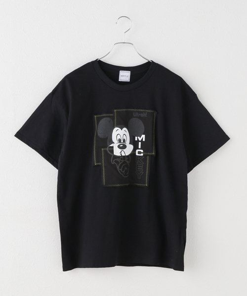 WEB限定追加》WIFFLE / ウィッフル パッチワークMICKY Tee（T
