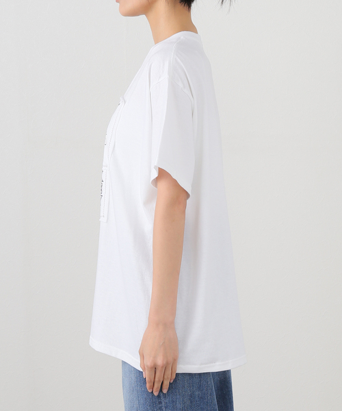 wiffle（ウィッフル）の「《WEB限定追加》WIFFLE / ウィッフル パッチワークMICKY Tee（Tシャツ/カットソー・レディース・カーキ/ブラック/ホワイト・FREE）」の6枚目の写真