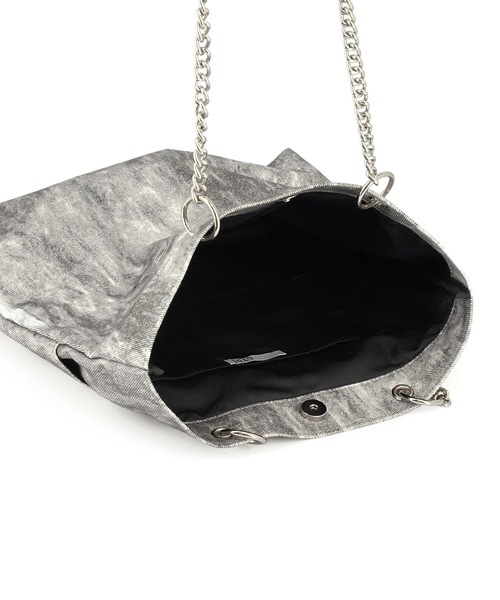 GYDA（ジェイダ）の「GYDA(ジェイダ)タテ型トートバッグ GY-B371 チェーントート（トートバッグ・レディース・グレー/ブラック/グリーン/パープル・FREE）」の12枚目の写真