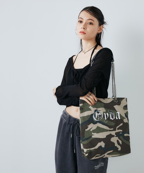 GYDA（ジェイダ）の「GYDA(ジェイダ)タテ型トートバッグ GY-B371 チェーントート（トートバッグ・レディース・グレー/ブラック/グリーン/パープル・FREE）」の21枚目の写真