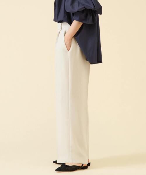 martinique（マルティニーク）の「2タックパンツ（セットアップ可）（その他パンツ・レディース・ブラック/オフホワイト・2/1）」の7枚目の写真