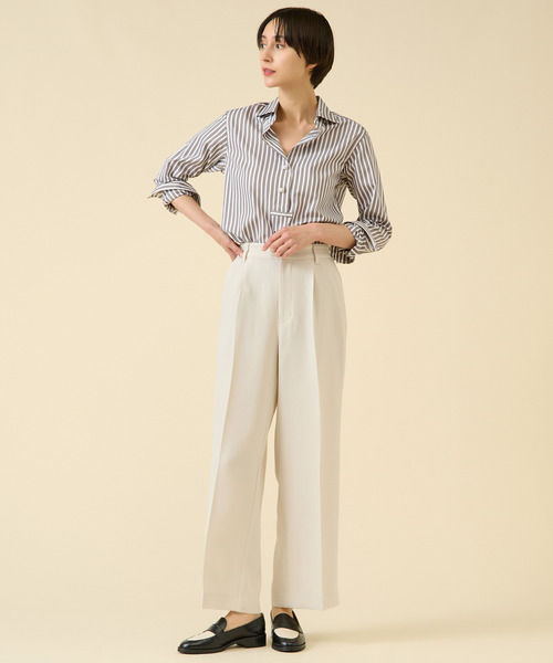 martinique（マルティニーク）の「2タックパンツ（セットアップ可）（その他パンツ・レディース・ブラック/オフホワイト・2/1）」の8枚目の写真