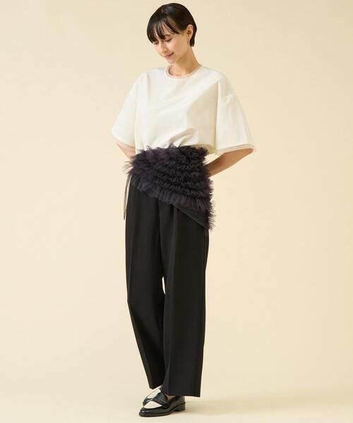 martinique（マルティニーク）の「2タックパンツ（セットアップ可）（その他パンツ・レディース・ブラック/オフホワイト・2/1）」の14枚目の写真