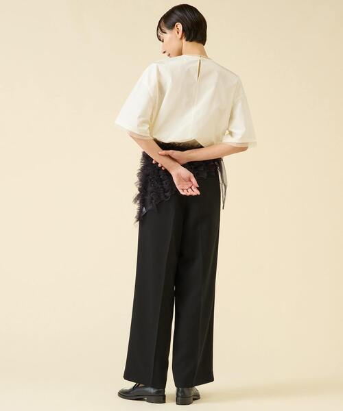 martinique（マルティニーク）の「2タックパンツ（セットアップ可）（その他パンツ・レディース・ブラック/オフホワイト・2/1）」の16枚目の写真