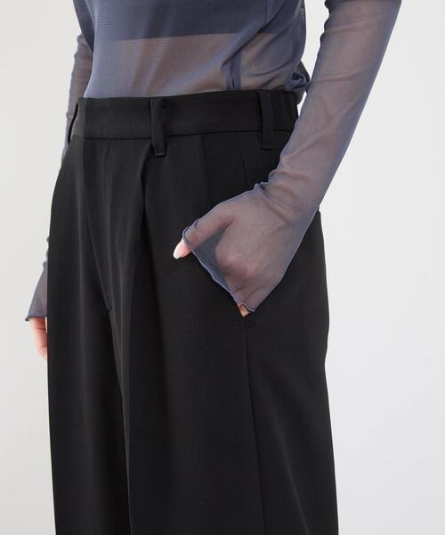 martinique（マルティニーク）の「2タックパンツ（セットアップ可）（その他パンツ・レディース・ブラック/オフホワイト・2/1）」の4枚目の写真