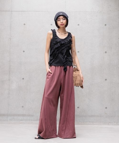 PAGEBOY(ページボーイ)の「ランダムフリルタンクトップ(タンクトップ・レディース・オフホワイト/グレー/ブラック・FREE)」の15枚目の写真