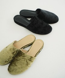 CLANE(Nl)VELOUR FLAT MULES(Xb|)