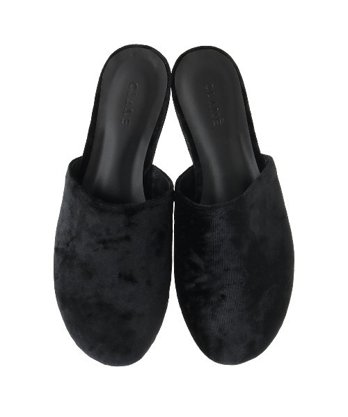 CLANE（クラネ）の「VELOUR FLAT MULES（スリッポン・レディース・カーキ/ブラック・36/37/38）」の15枚目の写真