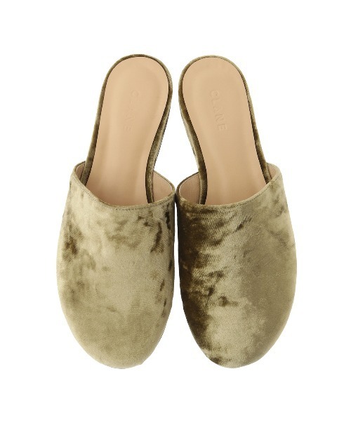 CLANE（クラネ）の「VELOUR FLAT MULES（スリッポン・レディース・カーキ/ブラック・36/37/38）」の8枚目の写真