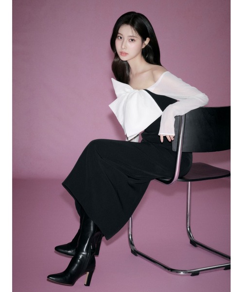 SNIDEL（スナイデル）の「フィットロングブーツ（ブーツ・レディース・ダークグレー/ダークブラウン/ブラック・S/M/L）」の6枚目の写真