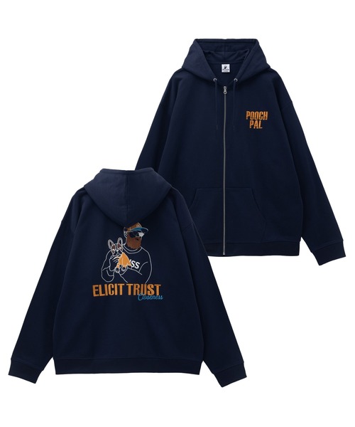 セール】髭おじさん サガラ刺繍 裏毛ZIPパーカー（パーカー）｜Mac