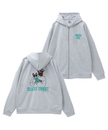 髭おじさん サガラ刺繍 裏毛ＺＩＰパーカー