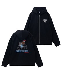 Mac-House | 髭おじさん サガラ刺繍 裏毛ZIPパーカー(パーカー)