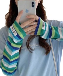 LUGG NAGG（ラグナグ）の「【LUGG NAGG/ラグナグ】マルチボーダーアームカバー UV対策（アームカバー）」