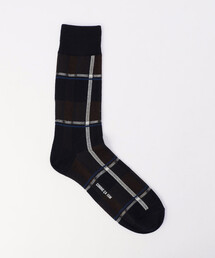 アシンメトリー チェック柄 ソックス