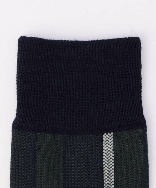 COMME CA ISM(コムサイズム)の「アシンメトリー チェック柄 ソックス(ソックス/靴下・メンズ・ブラック×グレー/ブルー系その他/ブラック×ブルー/ブルー系その他2・27cm)」の5枚目の写真