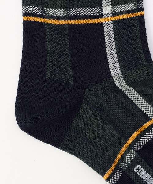 COMME CA ISM(コムサイズム)の「アシンメトリー チェック柄 ソックス(ソックス/靴下・メンズ・ブラック×グレー/ブルー系その他/ブラック×ブルー/ブルー系その他2・27cm)」の6枚目の写真