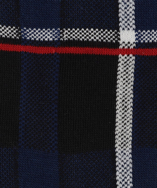 COMME CA ISM(コムサイズム)の「アシンメトリー チェック柄 ソックス(ソックス/靴下・メンズ・ブラック×グレー/ブルー系その他/ブラック×ブルー/ブルー系その他2・27cm)」の11枚目の写真