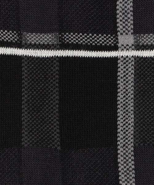 COMME CA ISM(コムサイズム)の「アシンメトリー チェック柄 ソックス(ソックス/靴下・メンズ・ブラック×グレー/ブルー系その他/ブラック×ブルー/ブルー系その他2・27cm)」の12枚目の写真