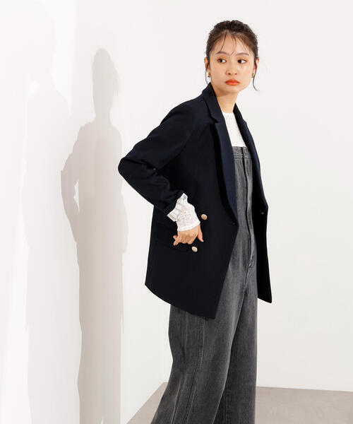 N.（N. Natural Beauty Basic）（エヌエヌナチュラルビューティーベーシック）の「クルーネックレースカットソー（Tシャツ/カットソー・レディース・キャメル/オフホワイト/ブラック・MEDIUM）」の11枚目の写真