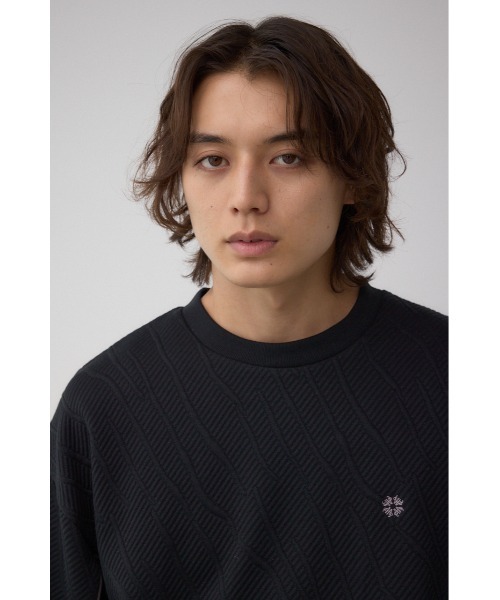 AZUL by moussy（アズールバイマウジー）の「パイピングライントップス（Tシャツ/カットソー・メンズ・グレー/ブラック・MEDIUM/LARGE）」の3枚目の写真