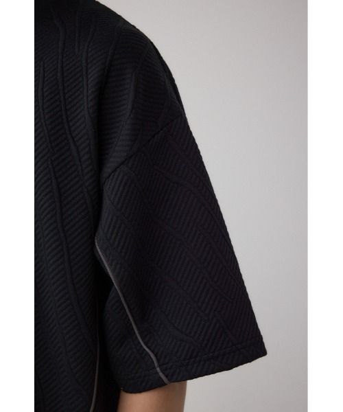 AZUL by moussy（アズールバイマウジー）の「パイピングライントップス（Tシャツ/カットソー・メンズ・グレー/ブラック・MEDIUM/LARGE）」の6枚目の写真