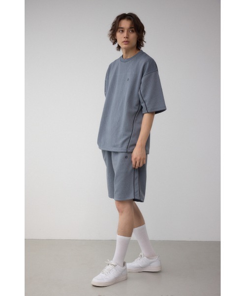 AZUL by moussy（アズールバイマウジー）の「パイピングライントップス（Tシャツ/カットソー・メンズ・グレー/ブラック・MEDIUM/LARGE）」の10枚目の写真