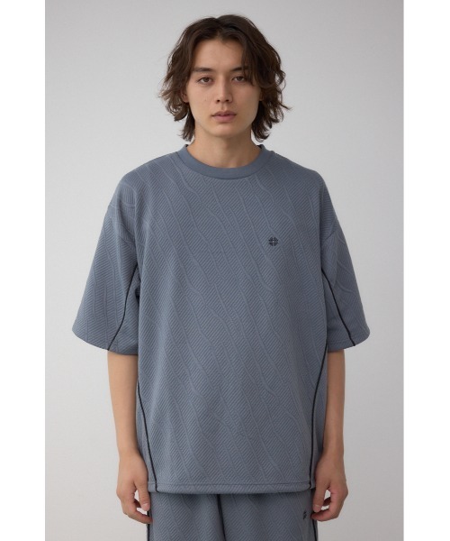 AZUL by moussy（アズールバイマウジー）の「パイピングライントップス（Tシャツ/カットソー・メンズ・グレー/ブラック・MEDIUM/LARGE）」の11枚目の写真