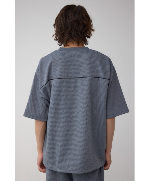 AZUL by moussy（アズールバイマウジー）の「パイピングライントップス（Tシャツ/カットソー・メンズ・グレー/ブラック・MEDIUM/LARGE）」の13枚目の写真