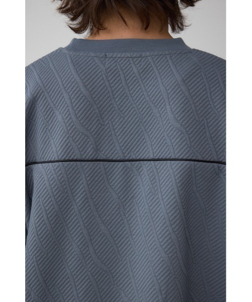 AZUL by moussy（アズールバイマウジー）の「パイピングライントップス（Tシャツ/カットソー・メンズ・グレー/ブラック・MEDIUM/LARGE）」の15枚目の写真