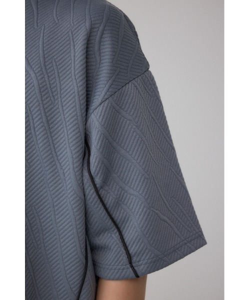 AZUL by moussy（アズールバイマウジー）の「パイピングライントップス（Tシャツ/カットソー・メンズ・グレー/ブラック・MEDIUM/LARGE）」の17枚目の写真