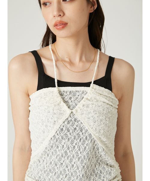 FRAY I.D(フレイアイディー)の「3wayビスチェキャミソール(キャミソール・レディース・アイボリー・F)」の6枚目の写真