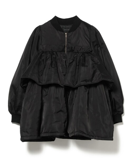 CAROLINA GLASER(カロリナ グレイサー)の「フリル 中綿 ブルゾン(ブルゾン・レディース・グリーン系その他5/ブラック・ONE SIZE)」の2枚目の写真