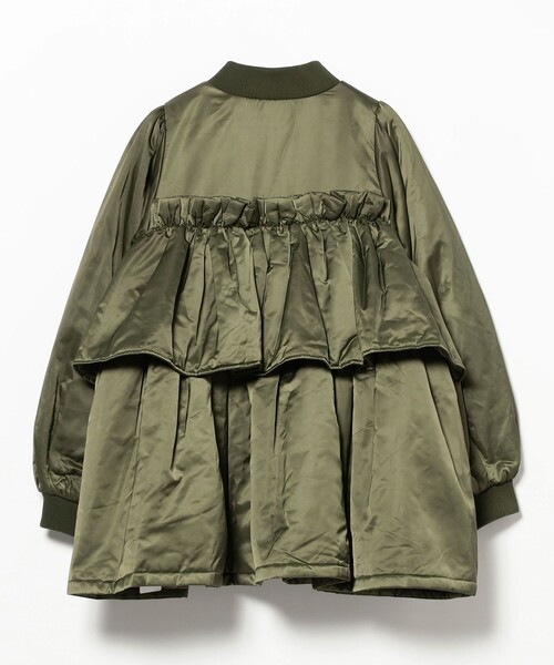 CAROLINA GLASER(カロリナ グレイサー)の「フリル 中綿 ブルゾン(ブルゾン・レディース・グリーン系その他5/ブラック・ONE SIZE)」の3枚目の写真