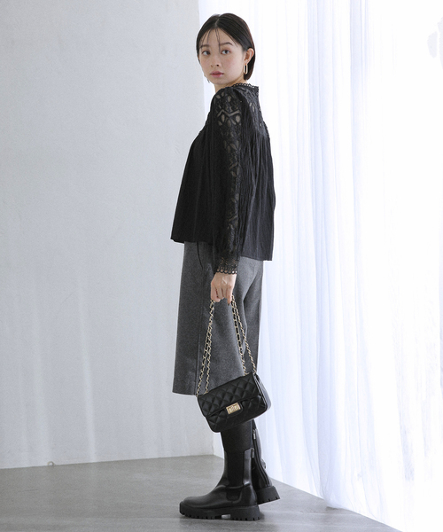 La TOTALITE(ラトータリテ)の「【洗える】CHOKLATE PARIS /チョコレートパリ レースブラウス(シャツ/ブラウス・レディース・ブラック/アイボリー・FREE)」の6枚目の写真